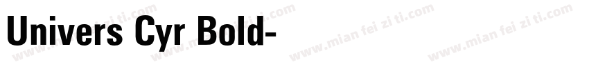 Univers Cyr Bold字体转换